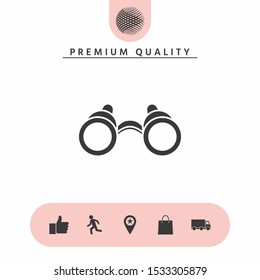 Binoculars symbol icon. Graphic elements for your design