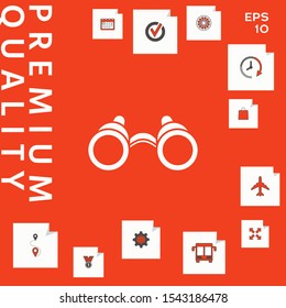 Binoculars symbol icon. Graphic elements for your design