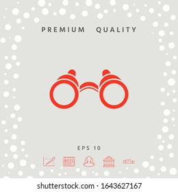 Binoculars symbol icon. Graphic elements for your design