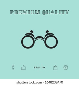 Binoculars symbol icon. Graphic elements for your design