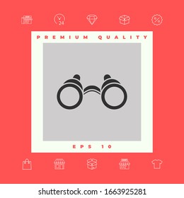 Binoculars symbol icon. Graphic elements for your design