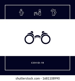 Binoculars symbol icon. Graphic elements for your design