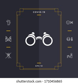 Binoculars symbol icon. Graphic elements for your design
