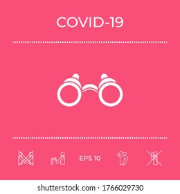 Binoculars symbol icon. Graphic elements for your design