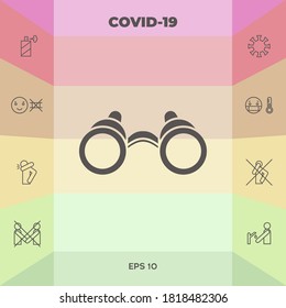 Binoculars symbol icon. Graphic elements for your design