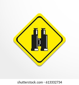 Binoculars. Symbol. Vector icon.