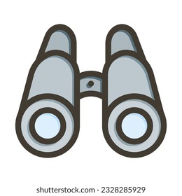 Binoculars Thick Line Filled Colors For Personal And Commercial Use.
