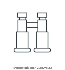 Binoculars thin line icon. Element of simple icon for websites, web design, mobile app, info graphics. Thin line icon for website design and development, app development on white background