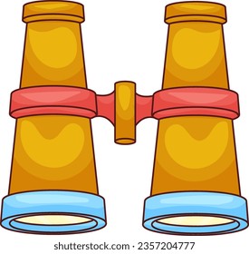 Binoculars Top View Vector Illustration