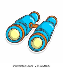 binoculars toys cartoon doodle art. hand draw illustration