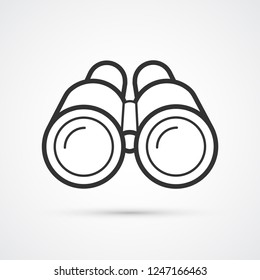 Binoculars trendy black icon. Vector illustration