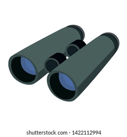 Binoculars vector 3d isometric color icon new flat style. Creative illustration, idea for infographics. - Vector