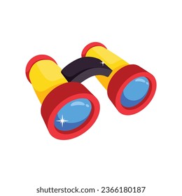 Binoculars vector colorful Stickers icons Design illustration. EPS 10 File