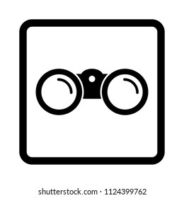 Binoculars vector icon.
