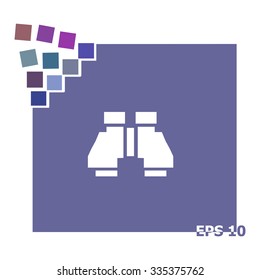 Binoculars vector icon.