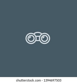 Binoculars vector icon. Binoculars concept stroke symbol design. Thin graphic elements vector illustration, outline pattern for your web site design, logo, UI. EPS 10.