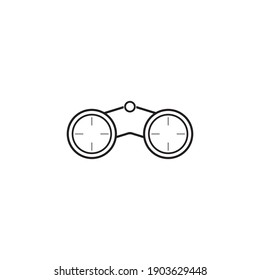 Binoculars vector icon design illustration template.