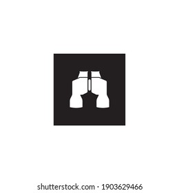 Binoculars vector icon design illustration template.