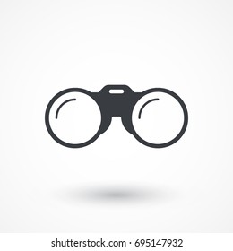 Binoculars vector icon. Discovery or search sign. Vision symbol