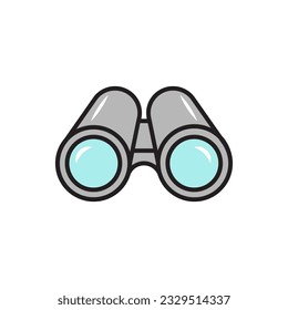 binoculars vector icon. Exploration, discovery, optical equipment icon and illustration