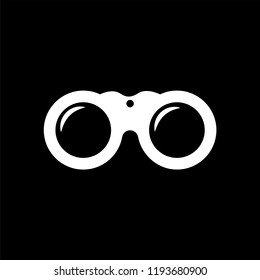 Binoculars vector icon, find symbol. Simple, flat design for web or mobile app