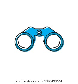 Binoculars vector icon illustration design isolated on white
