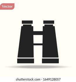 Binoculars vector icon illustration design isolated on white