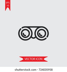 Binoculars vector icon, illustration symbol