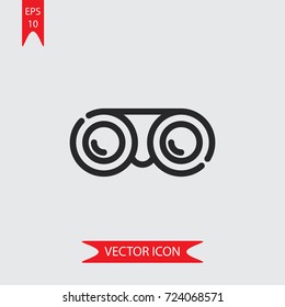 Binoculars vector icon, illustration symbol