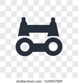 Binoculars vector icon isolated on transparent background, Binoculars logo concept