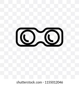 Binoculars vector icon isolated on transparent background, Binoculars logo concept