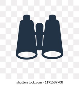 Binoculars vector icon isolated on transparent background, Binoculars transparency concept can be used web and mobile