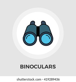 Binoculars vector icon isolated on the white background.