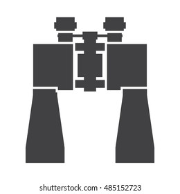 Binoculars vector icon isolated on white background. Outline binocular pictogram for website and applications.