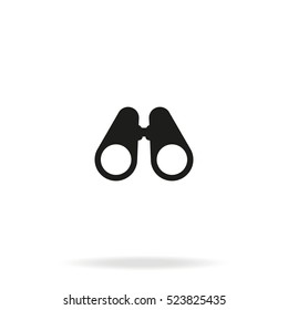 Binoculars vector icon isolated on white.