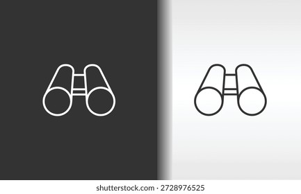 Binóculos Vetor, Ícone ou Logo Signo Ilustração de Símbolo Isolada