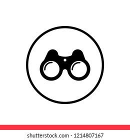 Binoculars vector icon, modern symbol. Simple, flat design for web or mobile app