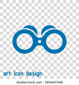 Fernglas-Vektorsymbol auf abstraktem Hintergrund