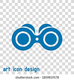 icono de vector binoculares en un fondo abstracto