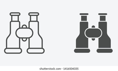 Binoculars vector icon sign symbol