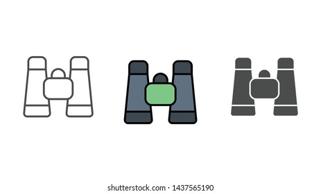 Binoculars vector icon sign symbol