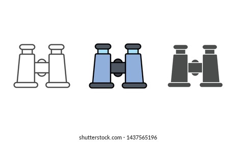 Binoculars vector icon sign symbol