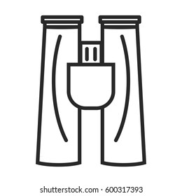 binoculars vector icon in simple outline style. This icon are perfect for your websites and applications.