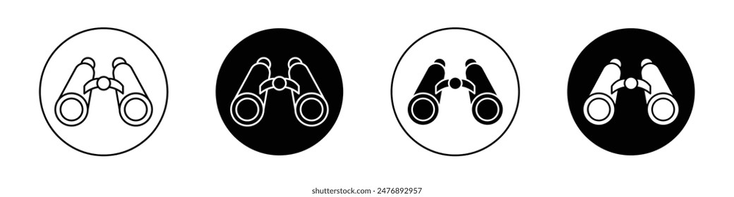 Binoculars vector icon symbol in flat style.