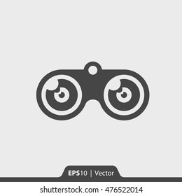 Binoculars vector icon for web and print and print