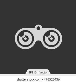 Binoculars vector icon for web and print