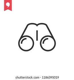 Binoculars vector icon, zoom symbol