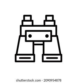 icono de vector binoculares, zoom, símbolo de visión. Ilustración vectorial plana moderna y simple para sitio web o aplicación móvil