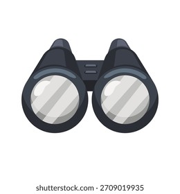 Ilustración vectorial de los binoculares, arte del Clip de los binoculares, Clipart binocular, aislado en el fondo blanco
