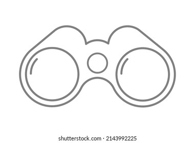 Binoculares. Ilustración vectorial para sitios web, aplicaciones y diseño creativo.